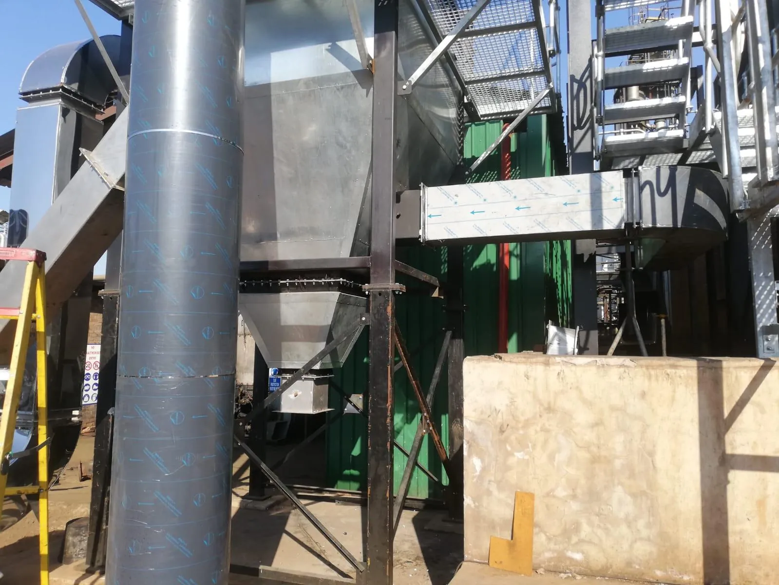 Hopper and ducting installed by SAF