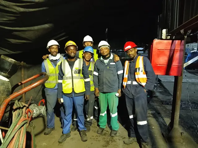 The SAF site team in PPE