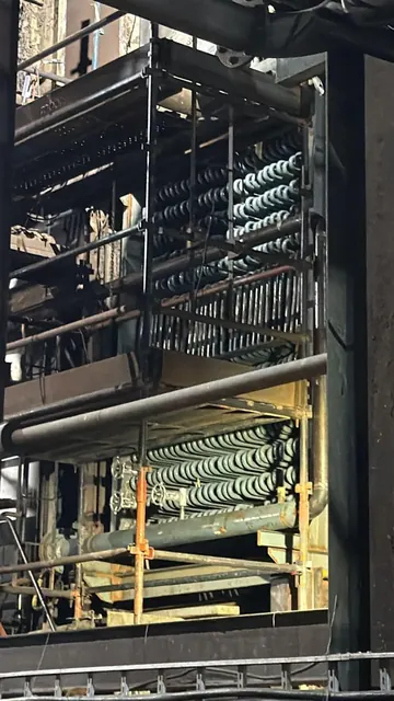 Boiler tube bank during repairs