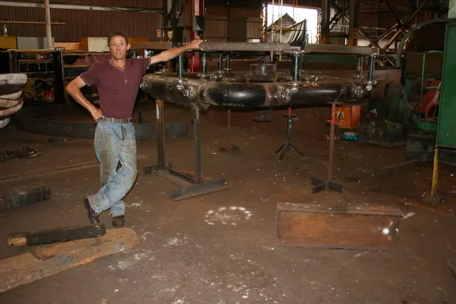 Ring header fabricated in the workshop